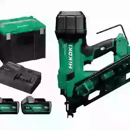 HIKOKI NR1890DCA 2nd Generation 18V Brushless Cordless 1st Fix Framing Nailer complete with 2 x BSL1850MA Batteries and 1 x UC18YSL3 Charger